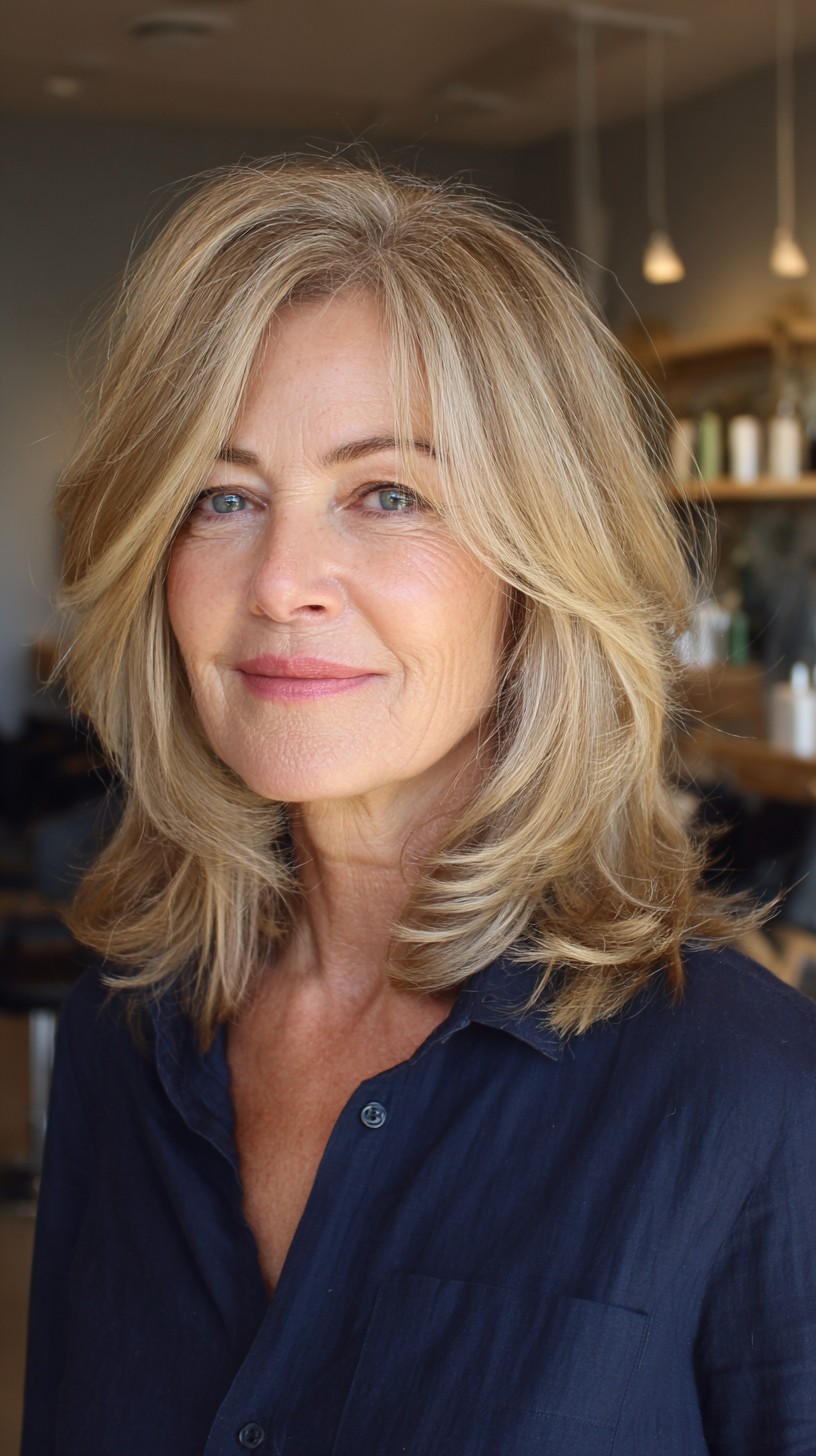 Modern Textured Blonde Cut with Gentle Layers