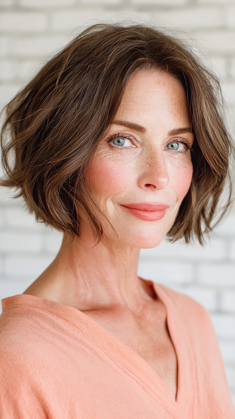 Modern Textured Bob with Effortless Waves