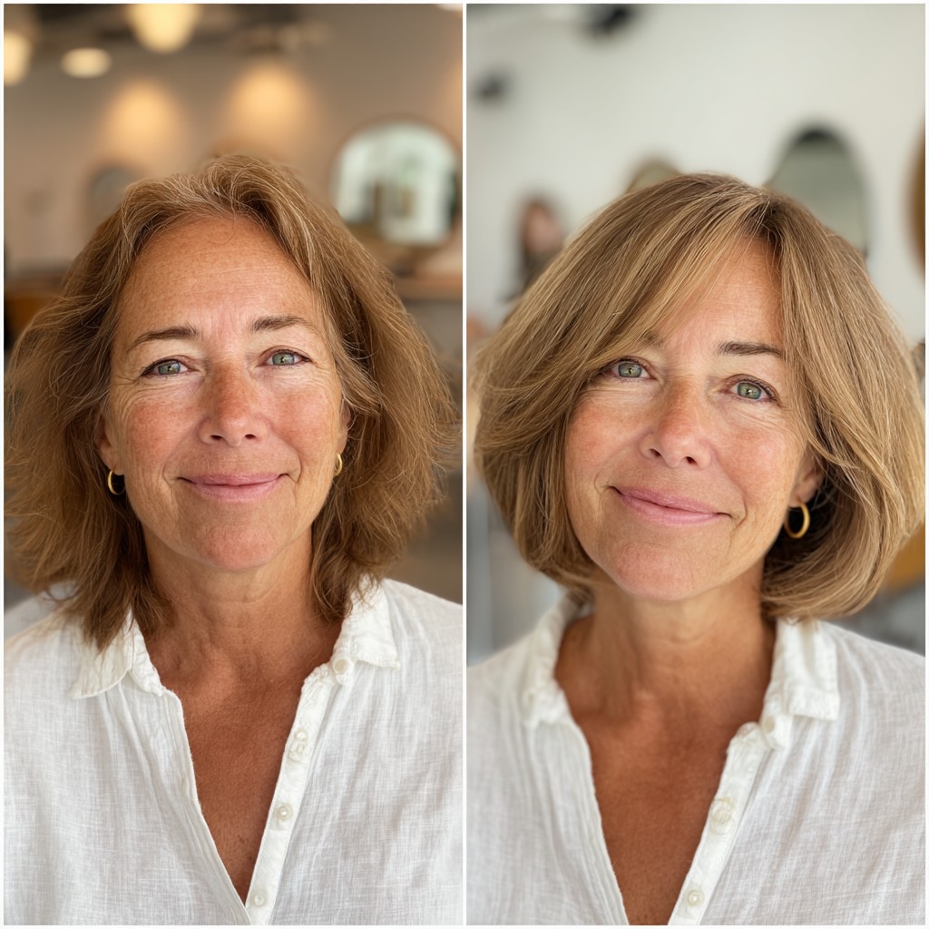 Modern Textured Bob with Subtle Highlights