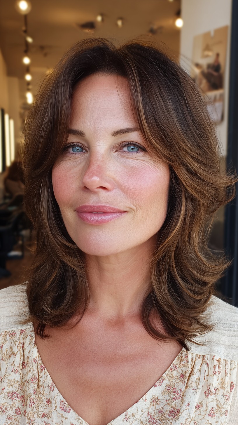 Modern Textured Long Layers with Natural Volume