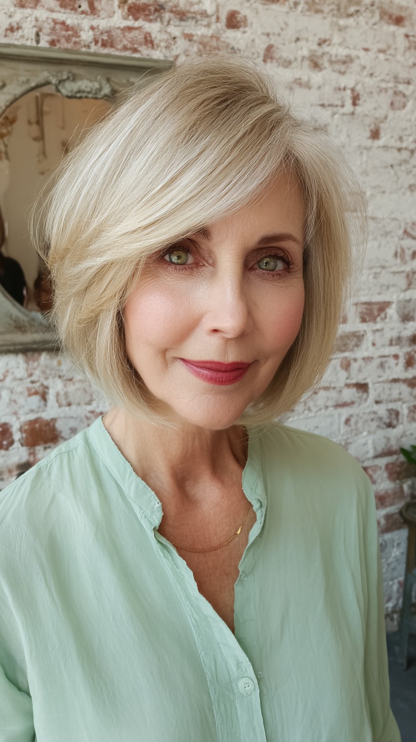 Soft Blonde Bob with Gentle Textured Layers