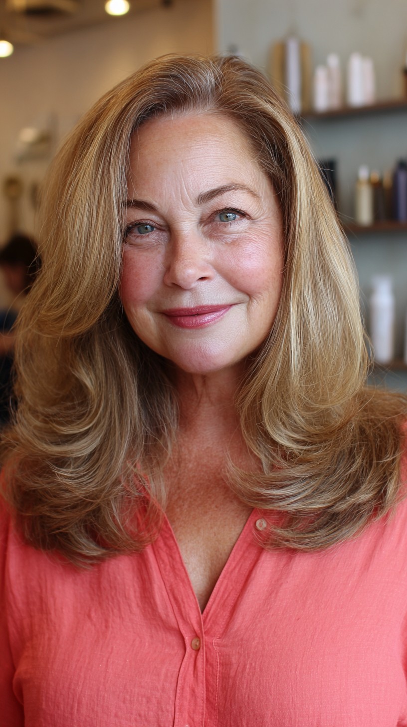 Soft Layered Blonde Hair with Natural Volume