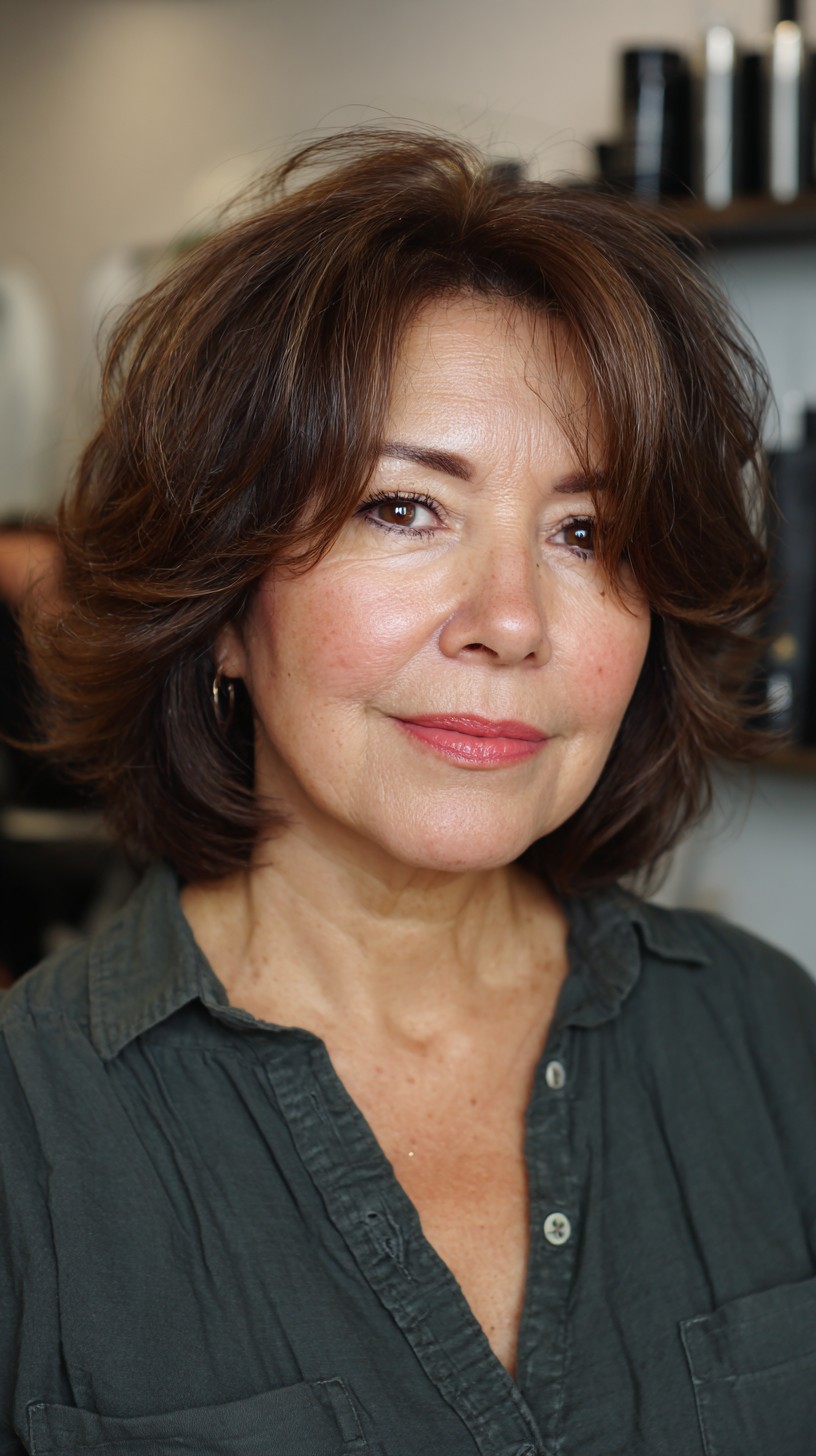 Textured Layered Bob with Soft Volume