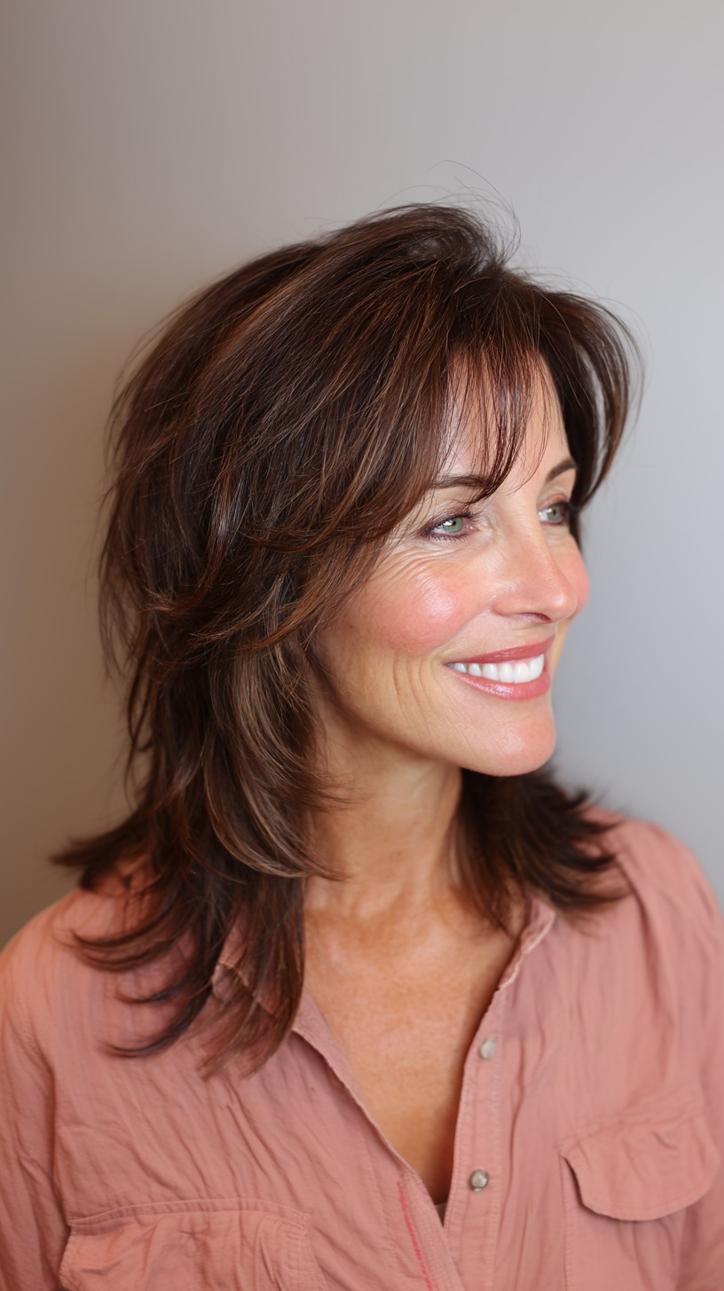 Textured Long Shag with Feathered Layers