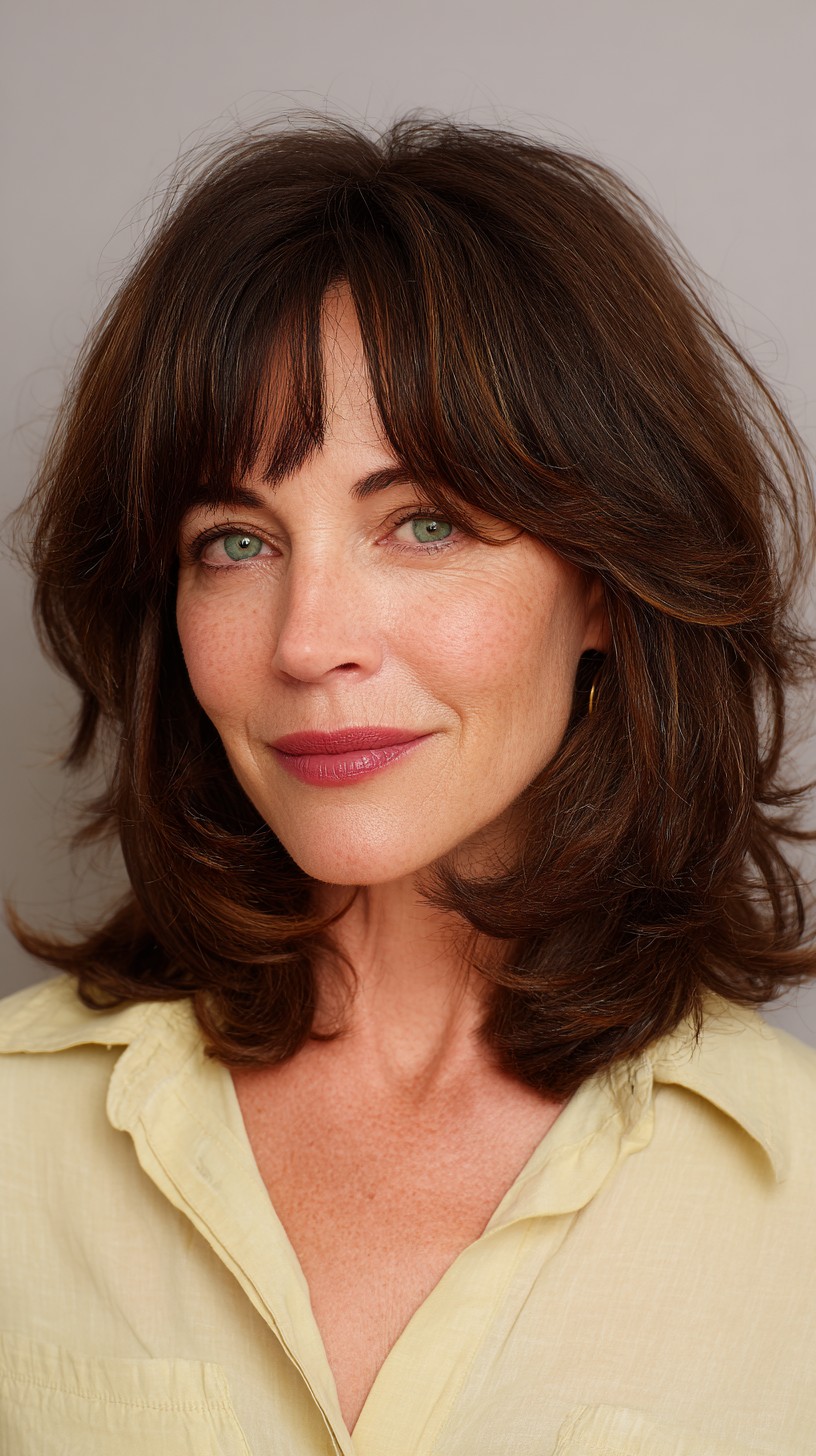 Textured Mid-Length Cut with Face-Framing Layers