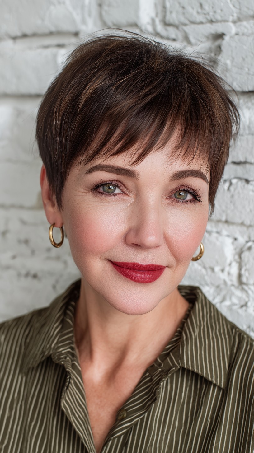 Textured Short Cut with Soft Bangs