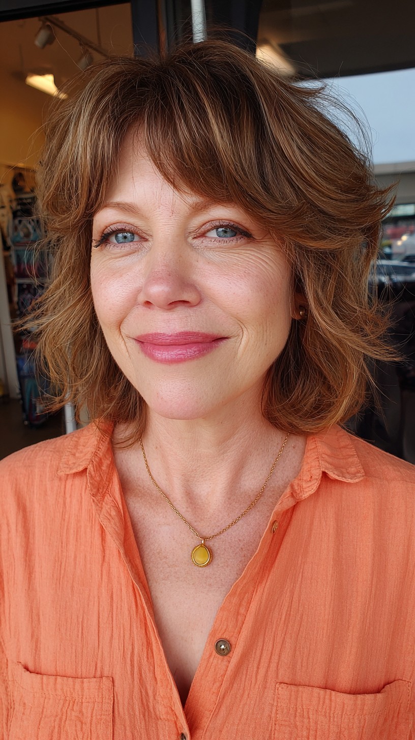 Textured Wavy Bob with Soft Layers