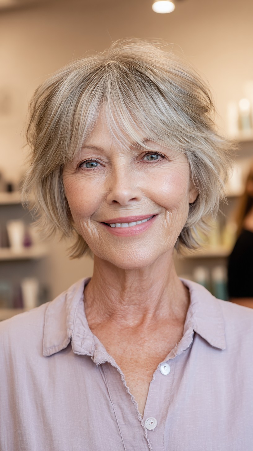 Softly Textured Wispy Bob with Gentle Layers