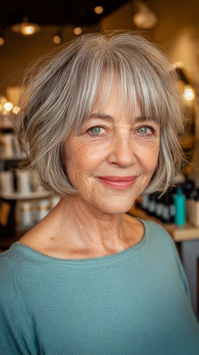 Charming Wispy Bob with Soft Bangs