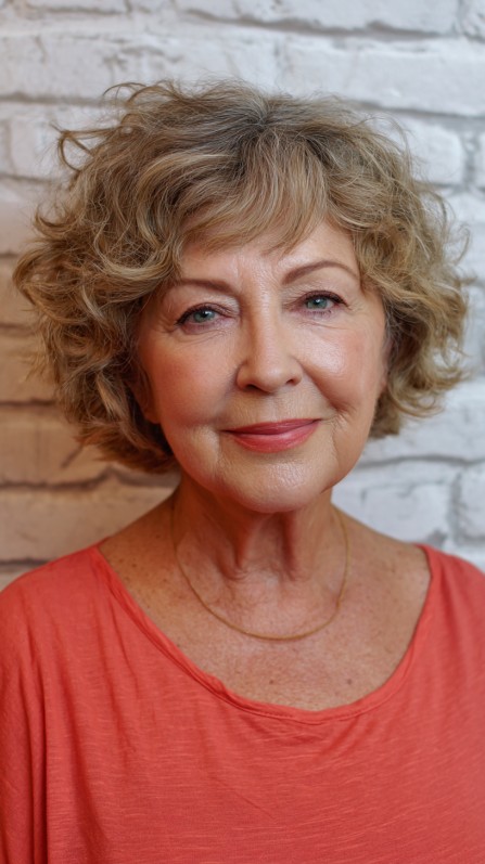 Chic Curly Bob with Soft Texture