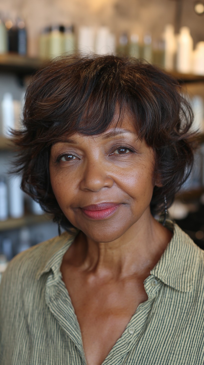 Chic Layered Bixie Shag with Soft Waves