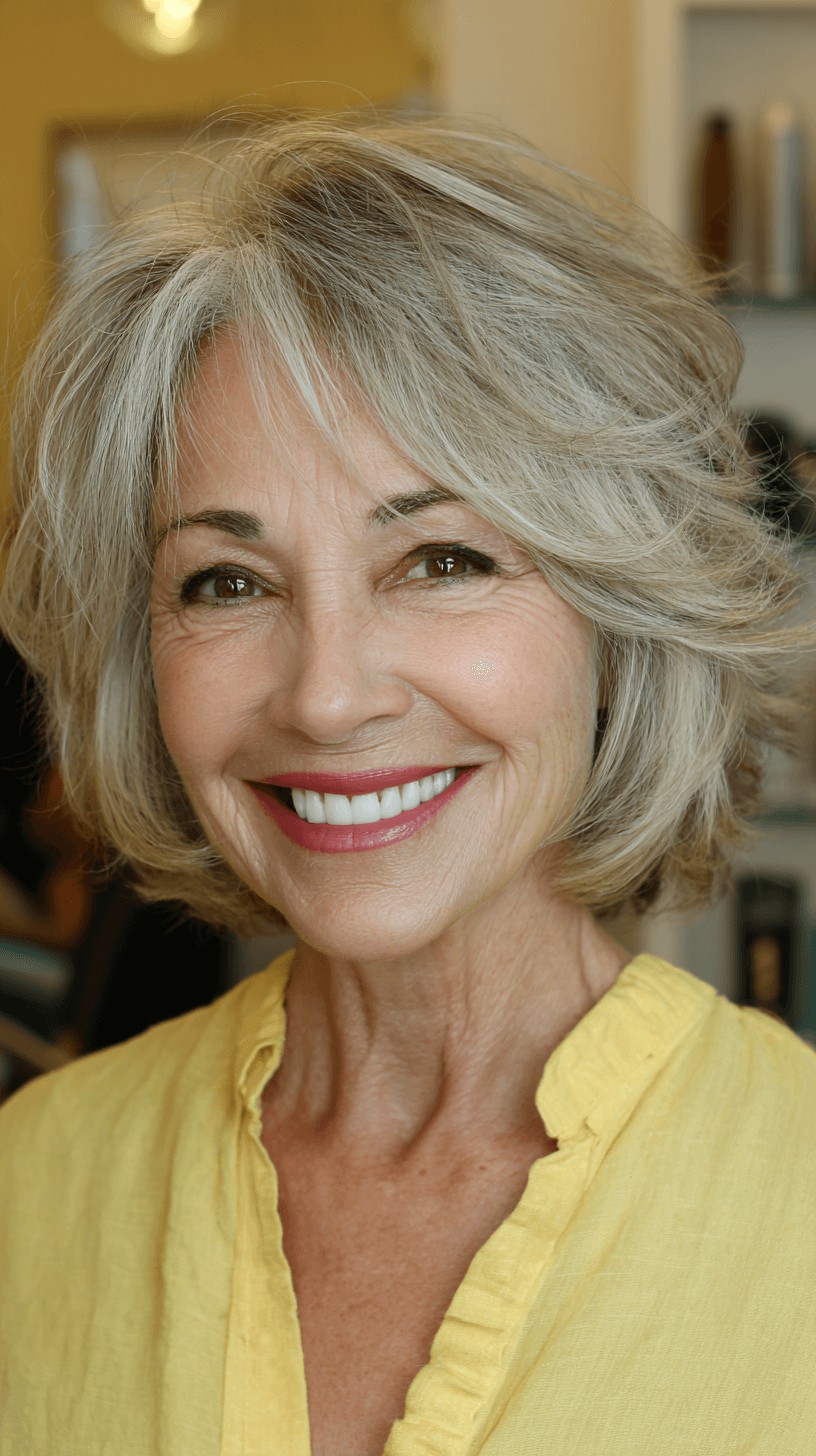 Chic Soft Layered Bob with Gentle Waves