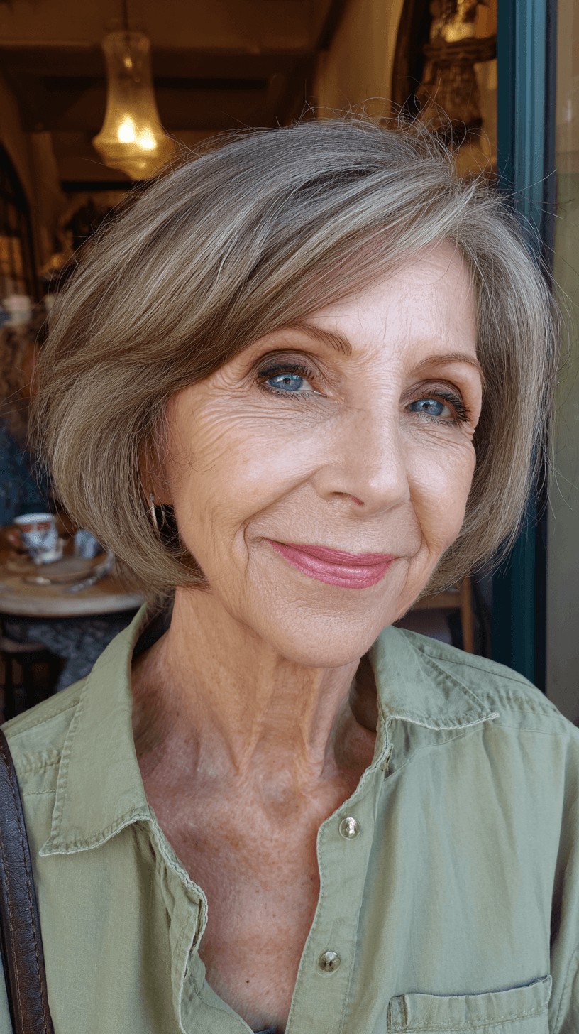 Chic Soft Layered Bob with Subtle Highlights