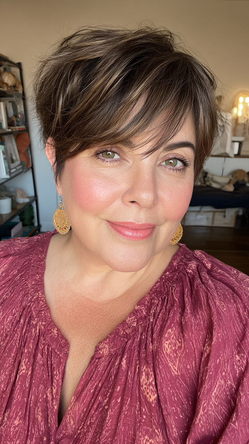 Chic Textured Pixie with Face-Framing Layers