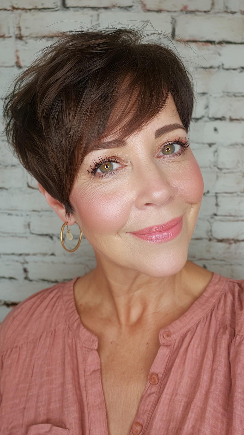 Chic Textured Pixie with Soft Layers and Subtle Movement