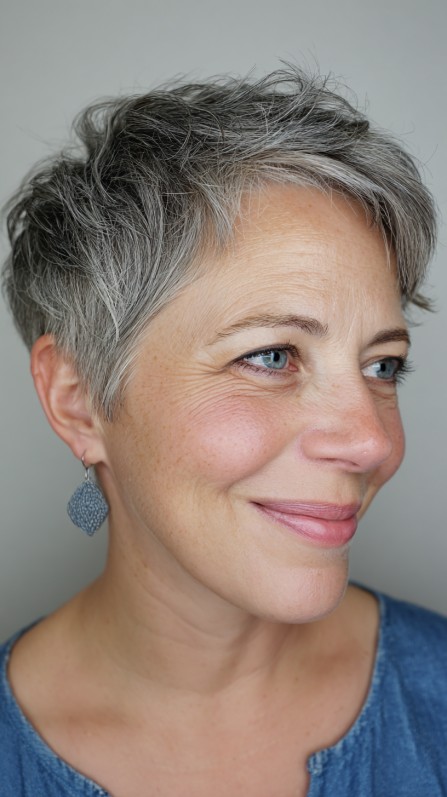 Chic Textured Short Cut with Playful Layers