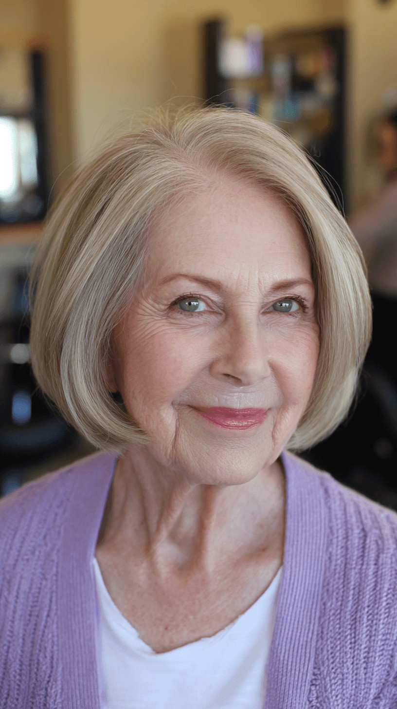 Classic Soft Blunt Bob with Subtle Movement