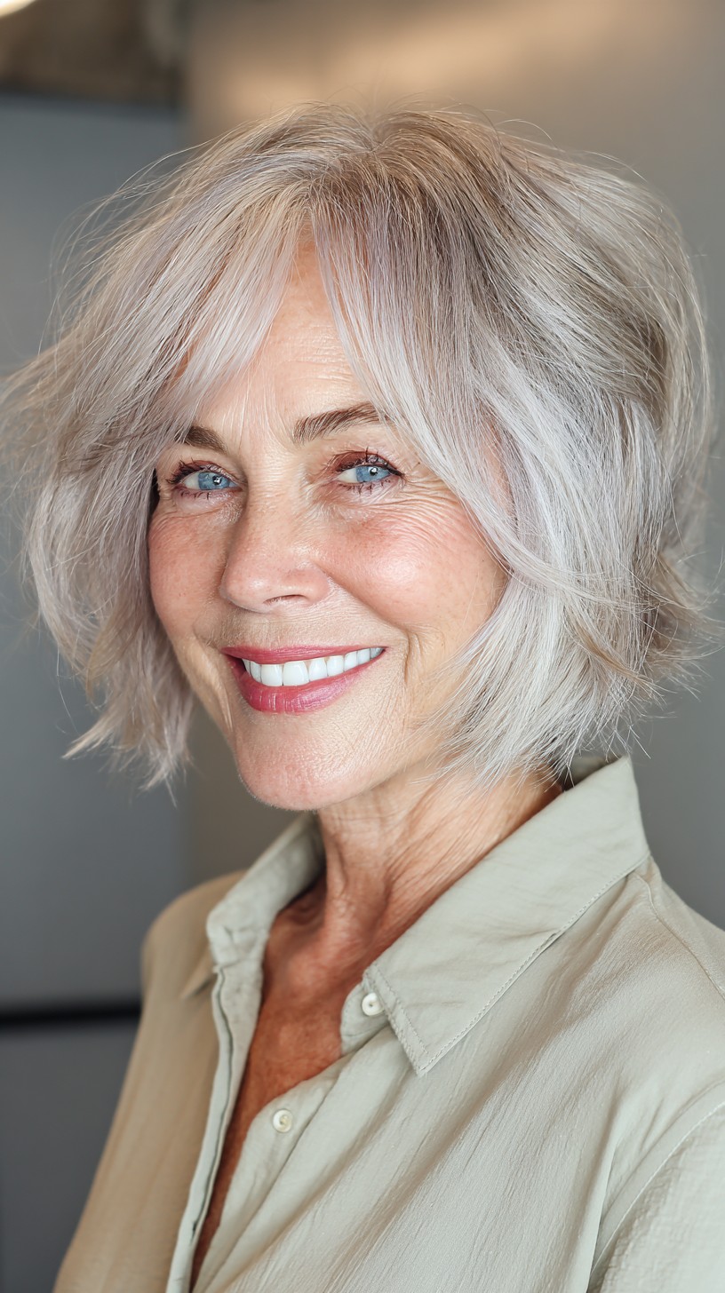 Elegant Wispy Bob with Feathered Ends