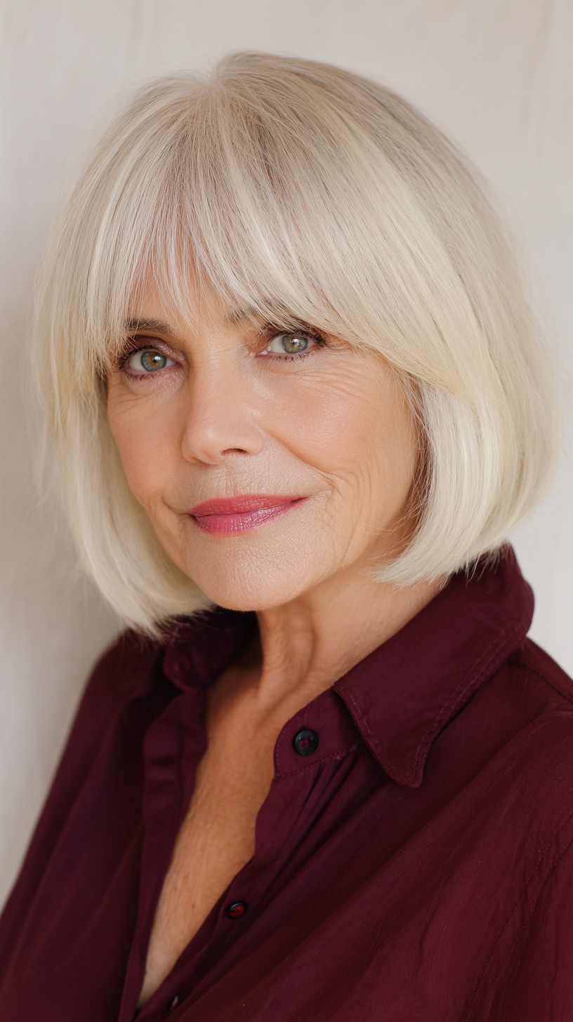 Modern Layered Bob with Soft Bangs