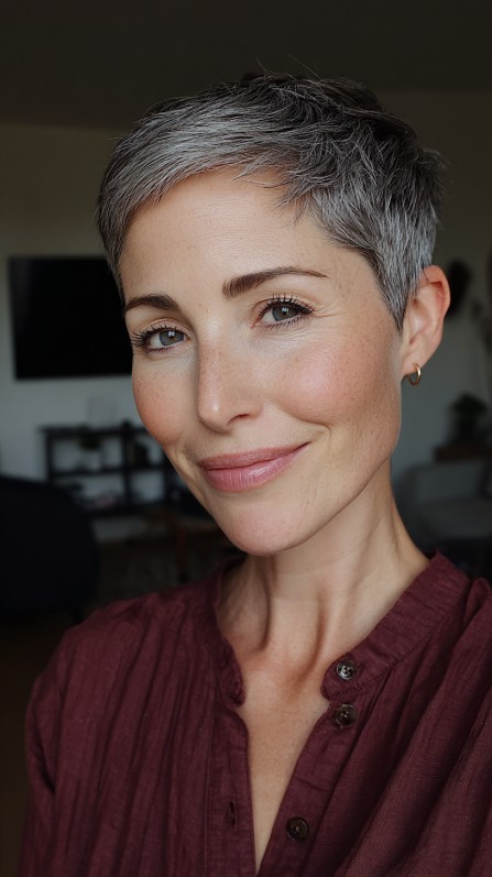 Modern Short Pixie Cut with Subtle Textured Layers