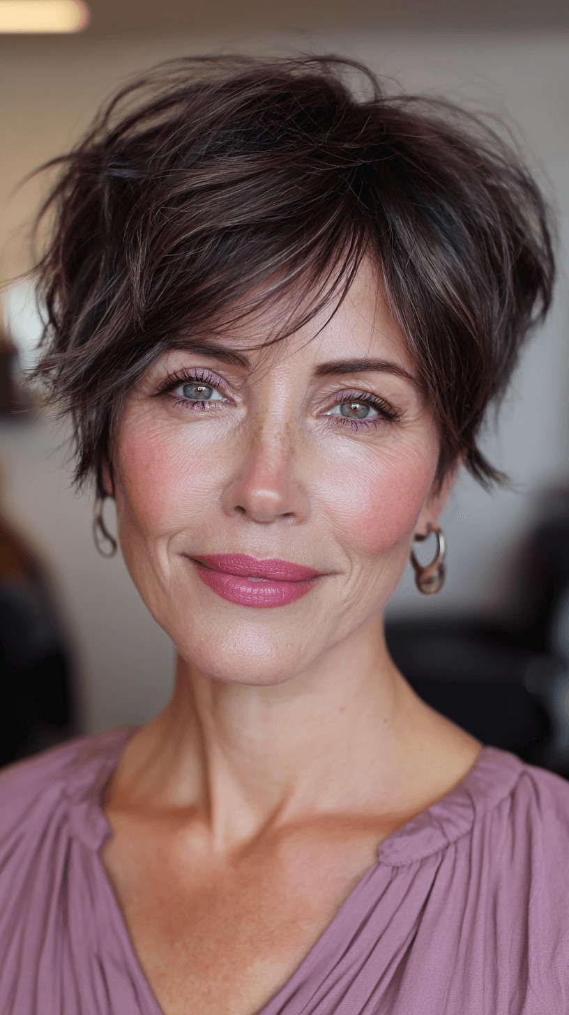 Modern Textured Short Cut with Wispy Layers