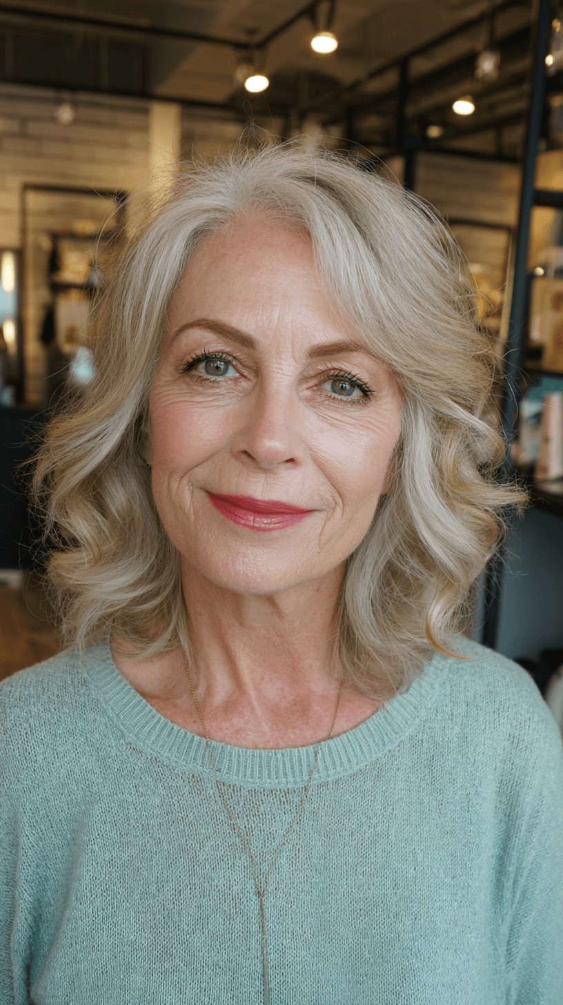 Soft Textured Wavy Cut with Subtle Highlights