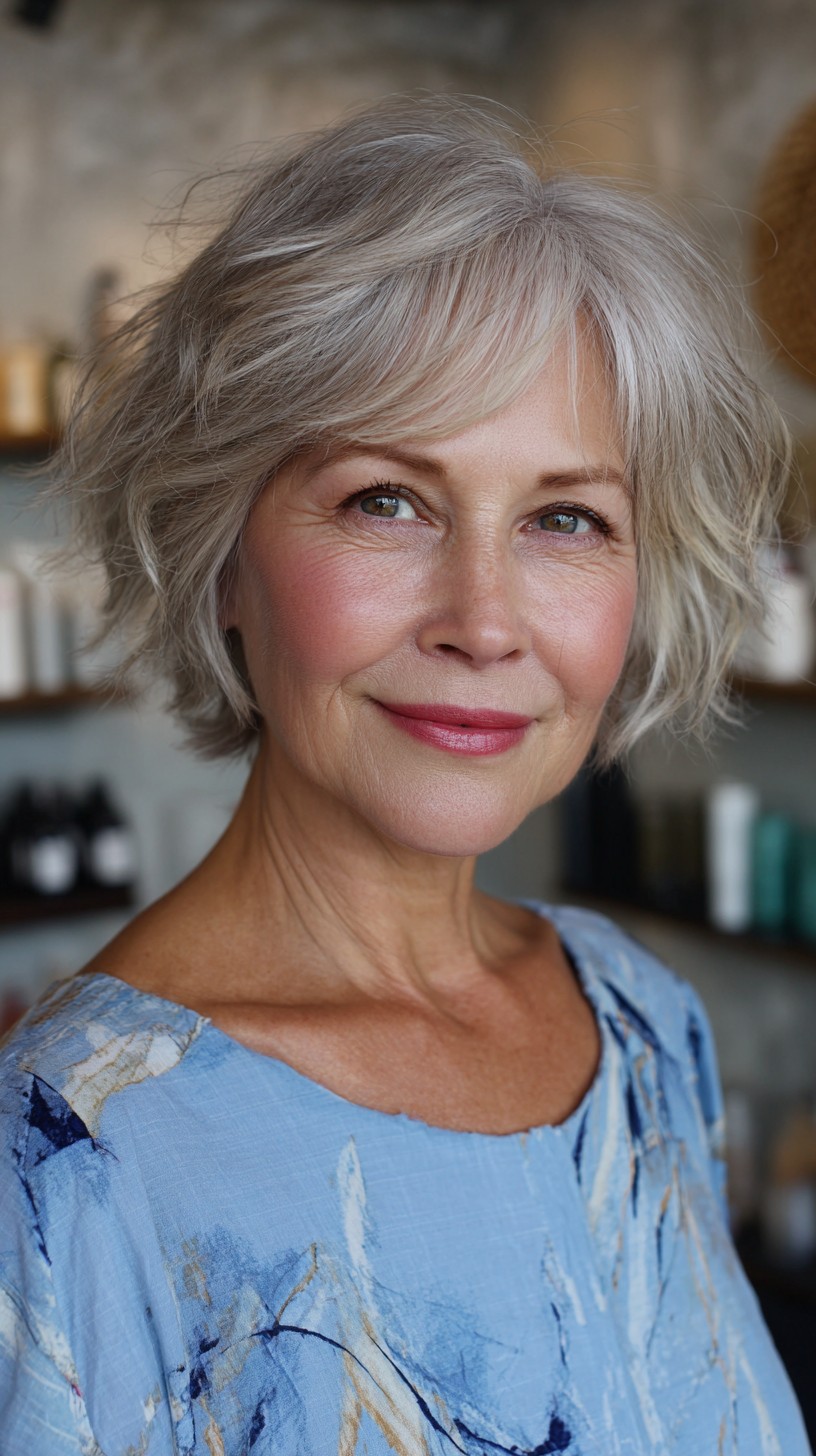 Softly Textured Bixie Shag with Delicate Layers