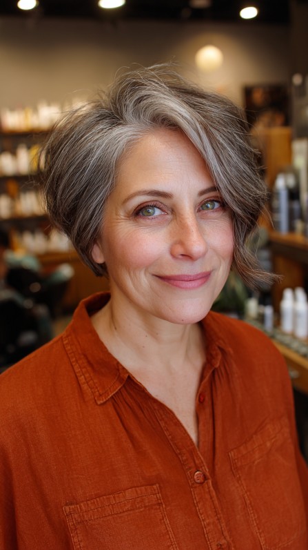 Stylish Asymmetrical Short Cut with Soft Waves