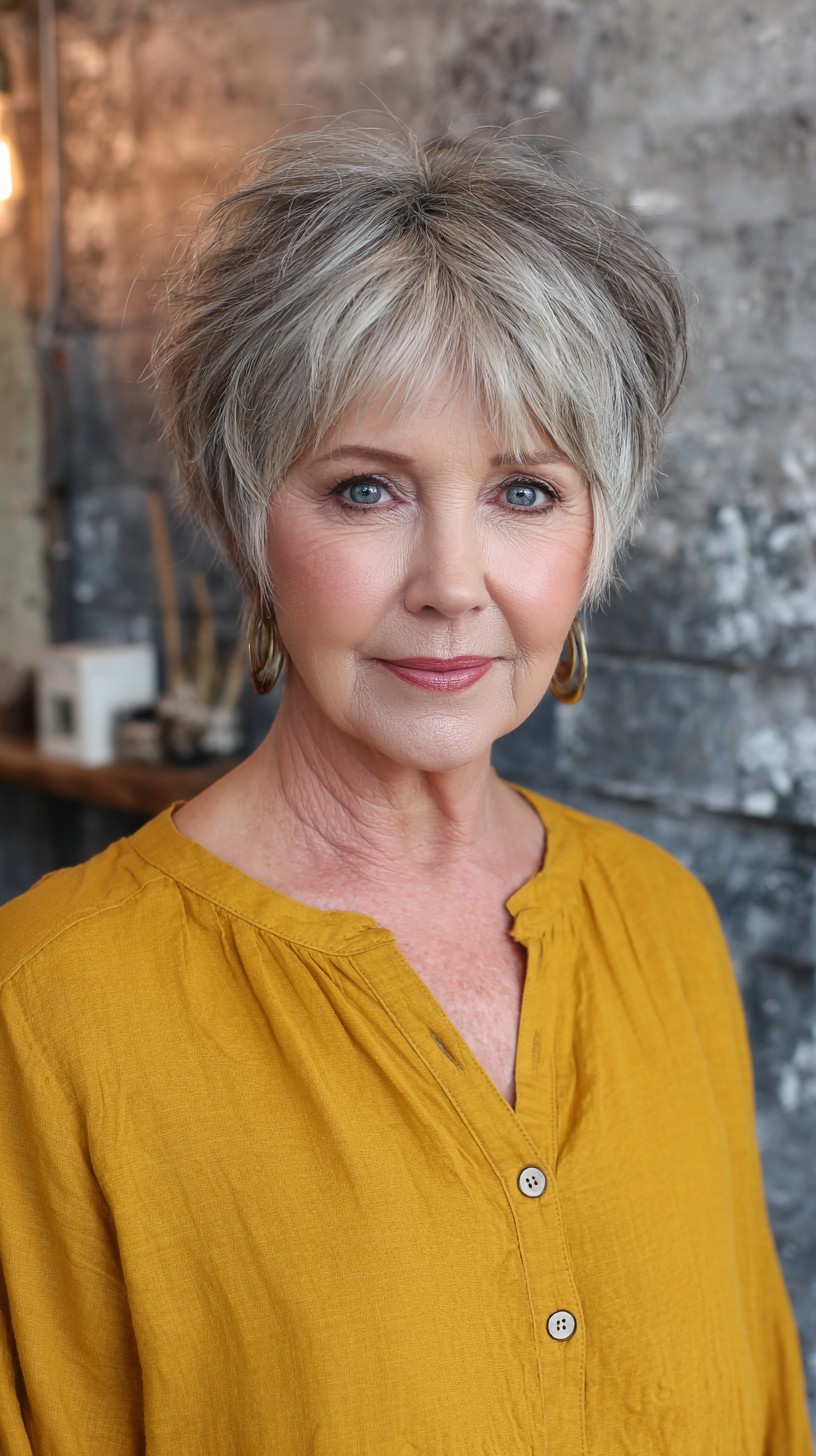 Textured Bixie Shag with Feathered Layers