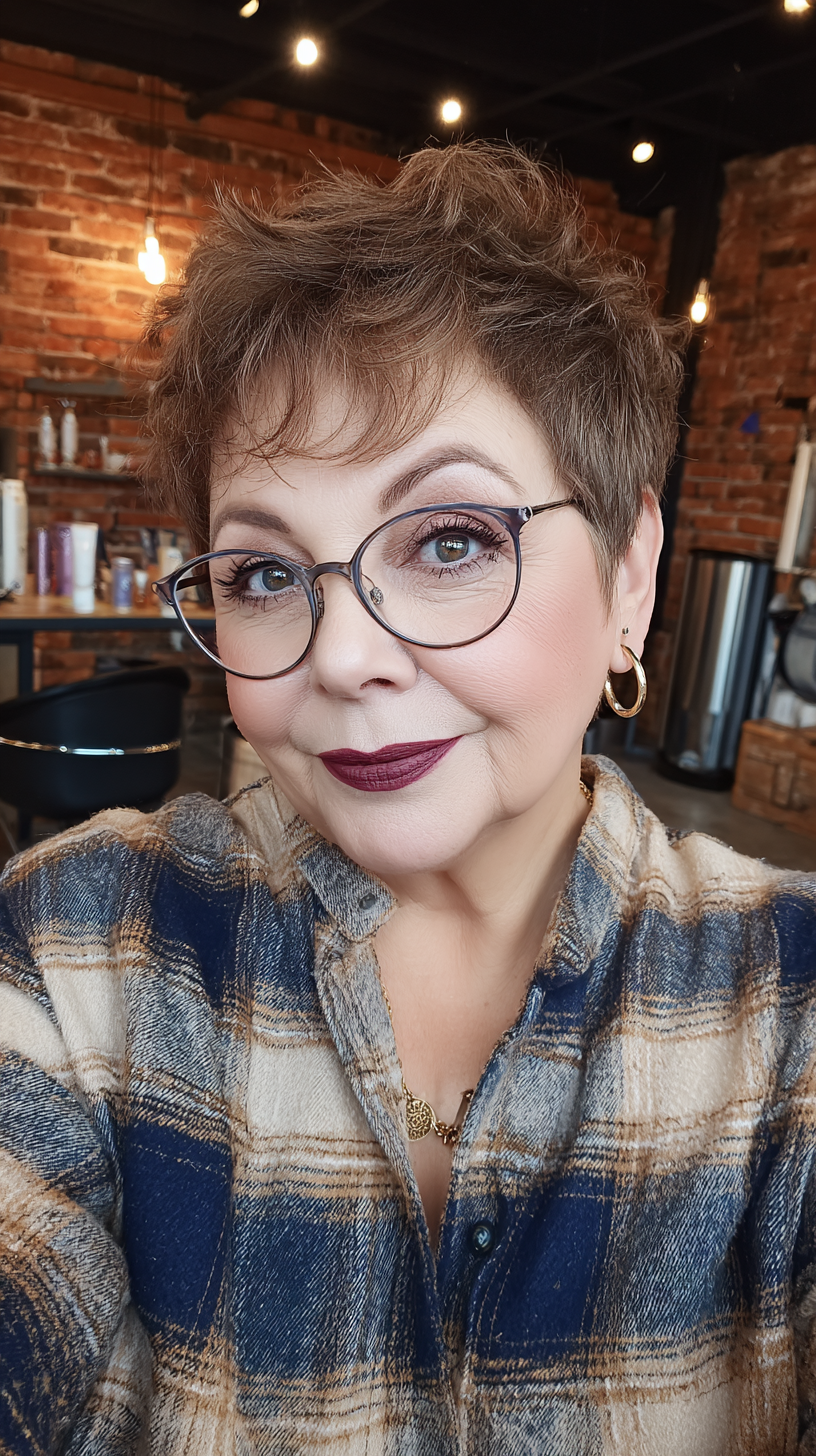 Textured Short Crop with Fluffy Volume