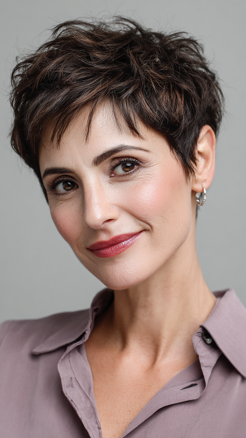 Textured Short Pixie with Subtle Layers
