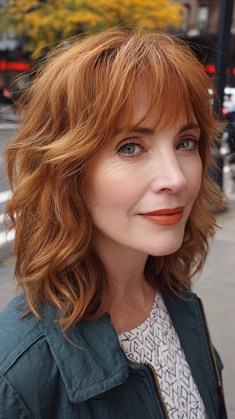 Textured Shoulder-Length Cut with Subtle Waves