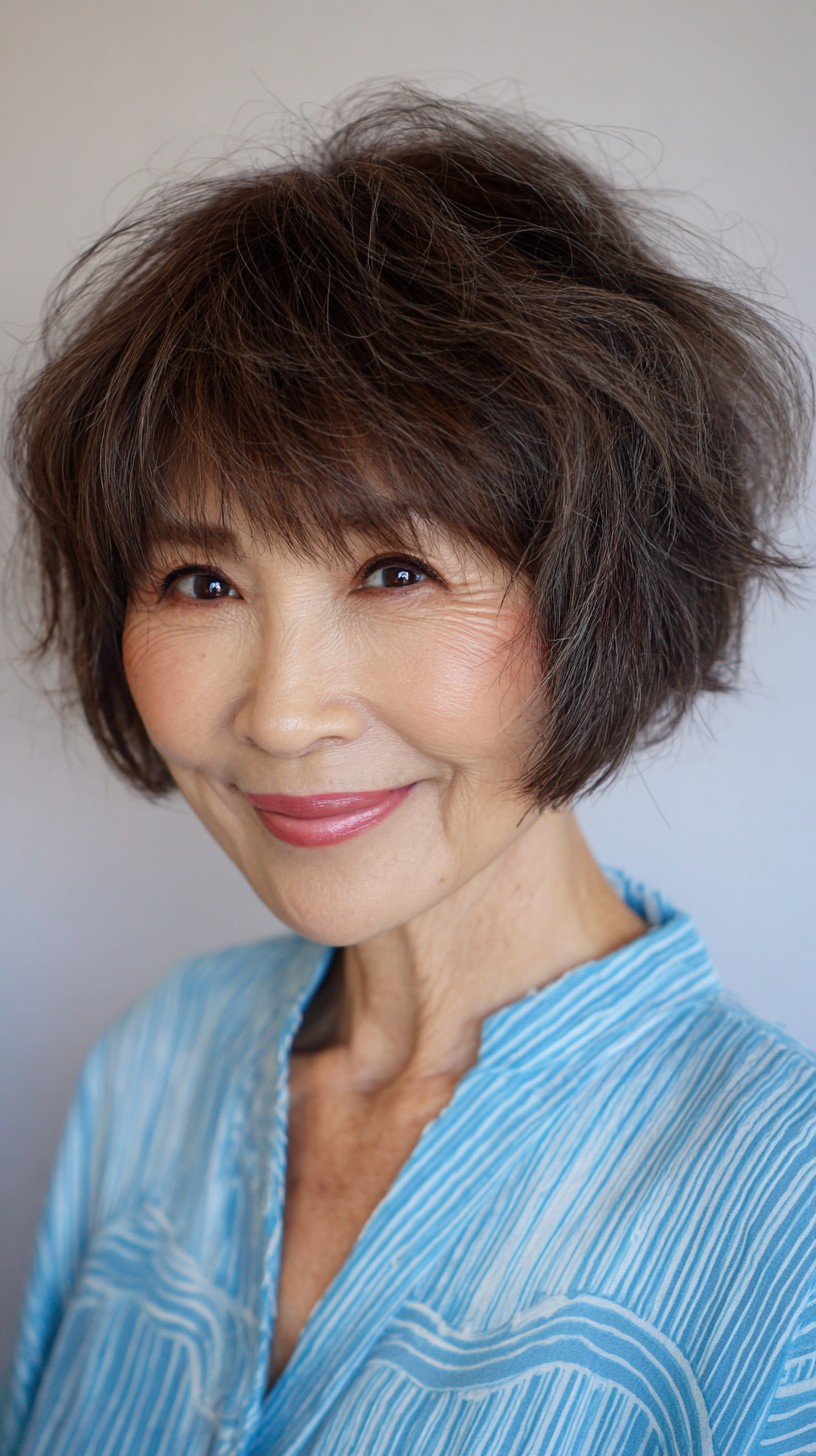 Textured Wispy Bob with Soft Volume
