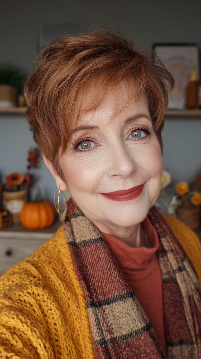 Vibrant Textured Pixie Cut with Soft Layers