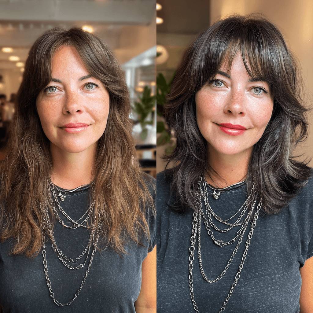 Textured Mid-Length Cut with Soft Face-Framing Layers