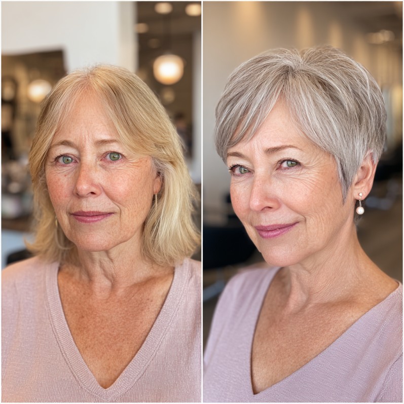 chic short pixie cut with subtle layers