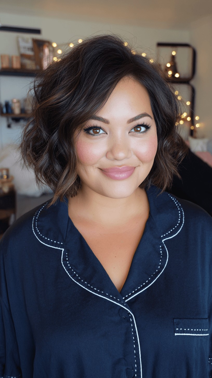 Chic Textured Bob with Effortless Waves