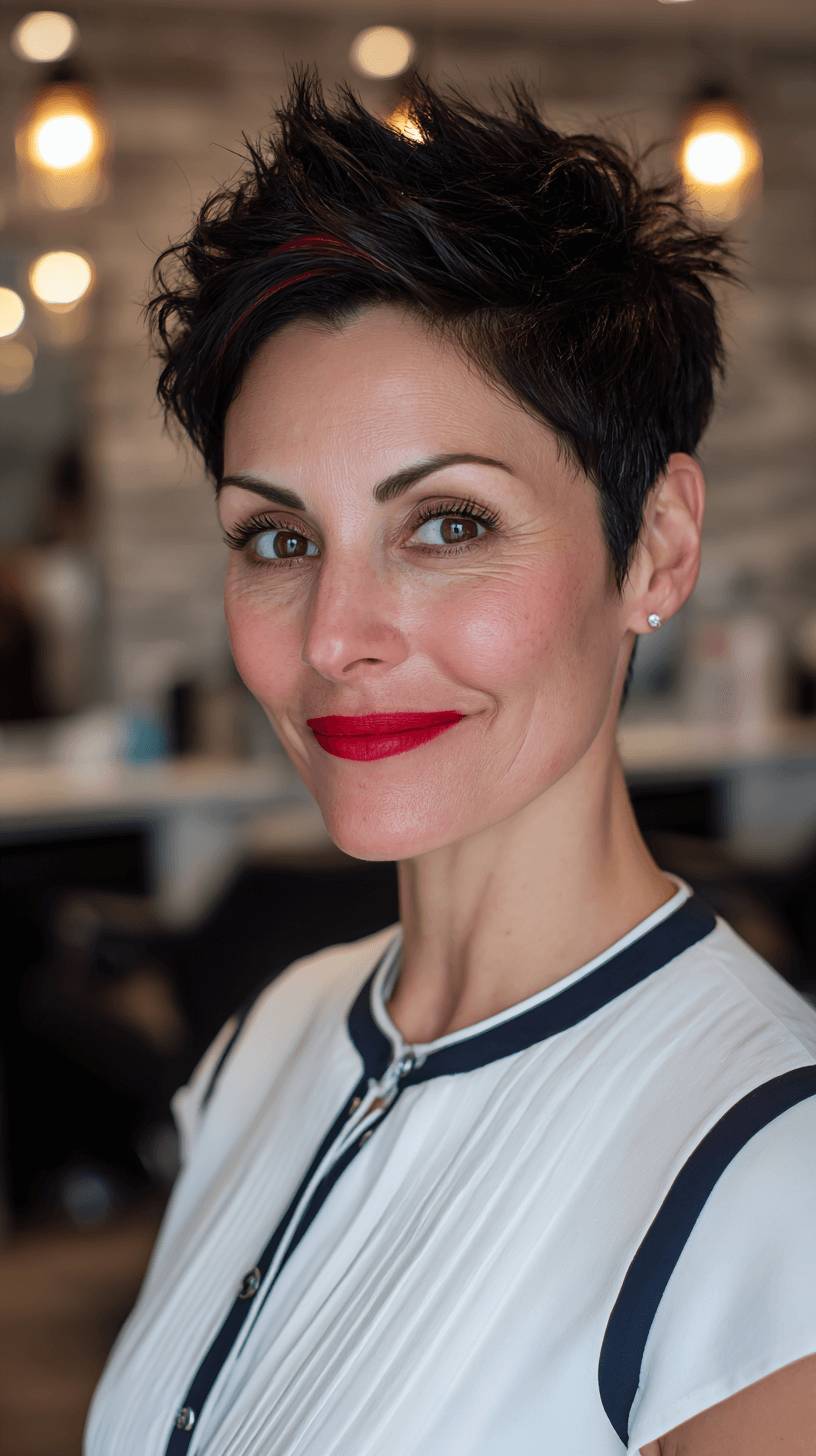 Edgy Textured Pixie Cut with Bold Highlights