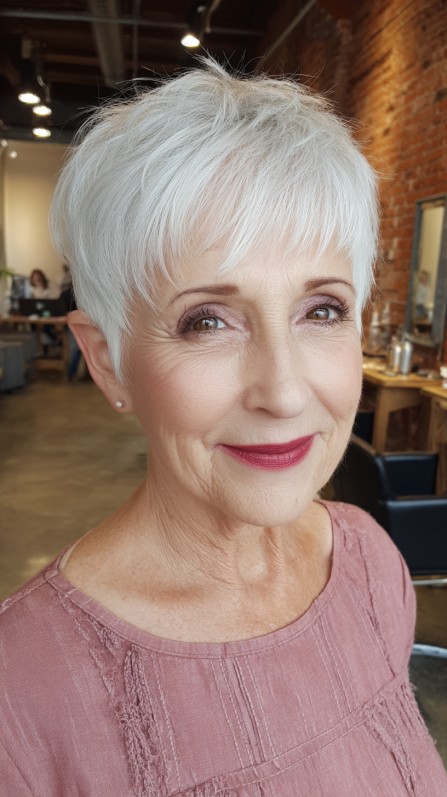 Modern Textured Pixie Cut with Wispy Layers
