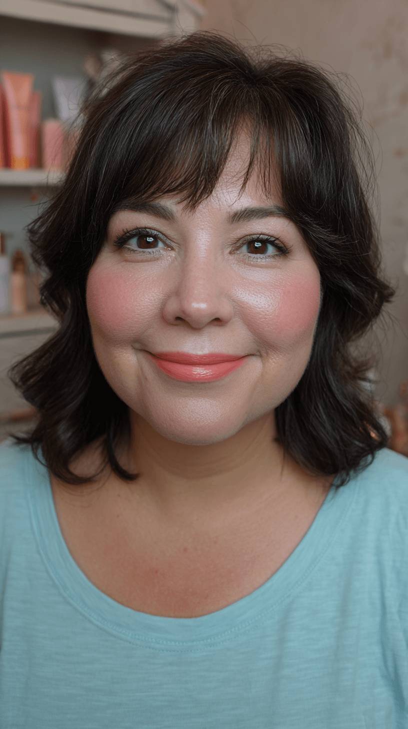 Modern Textured Razor Cut Bangs with Soft Volume