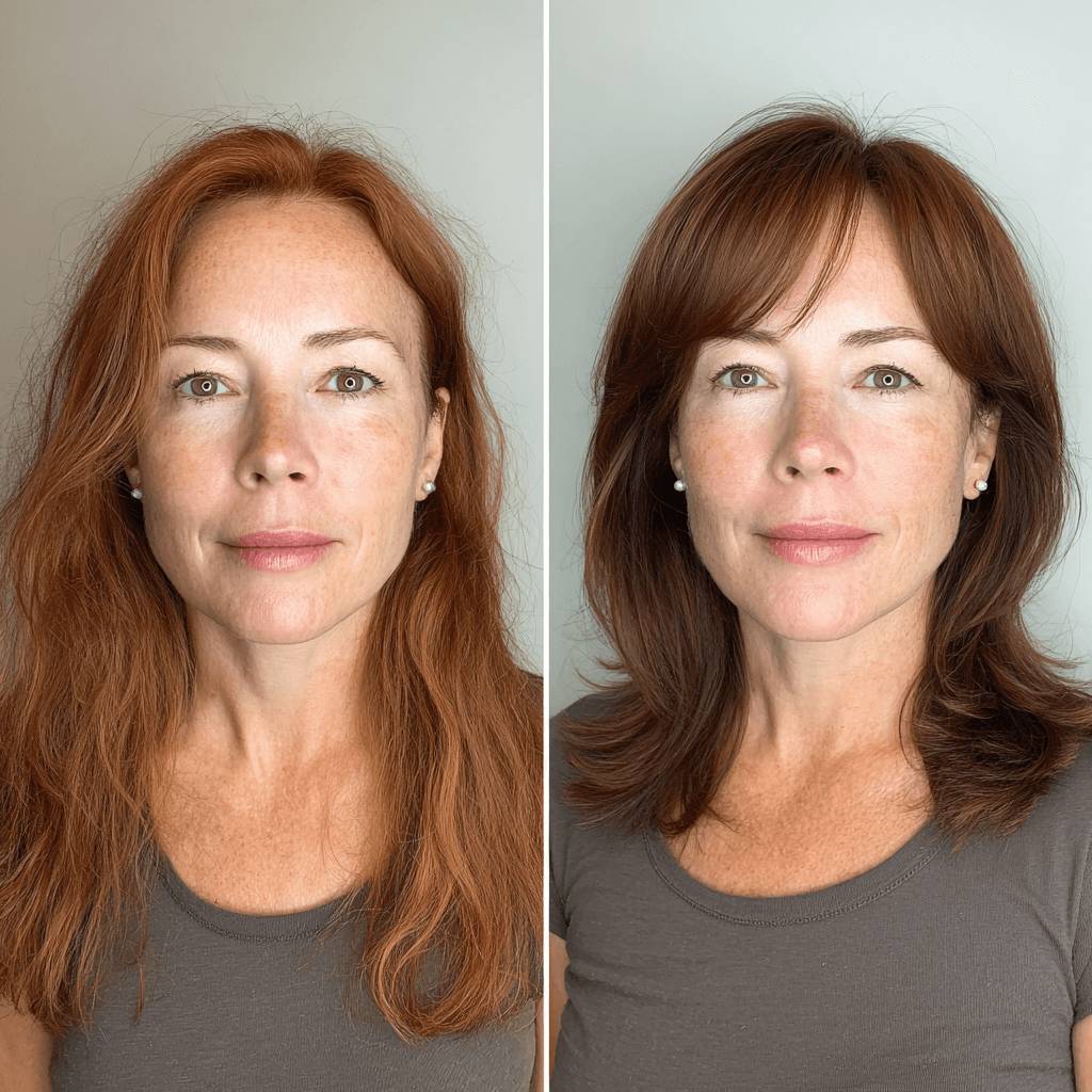 Modern Textured Razor Cut Bangs with Subtle Layers