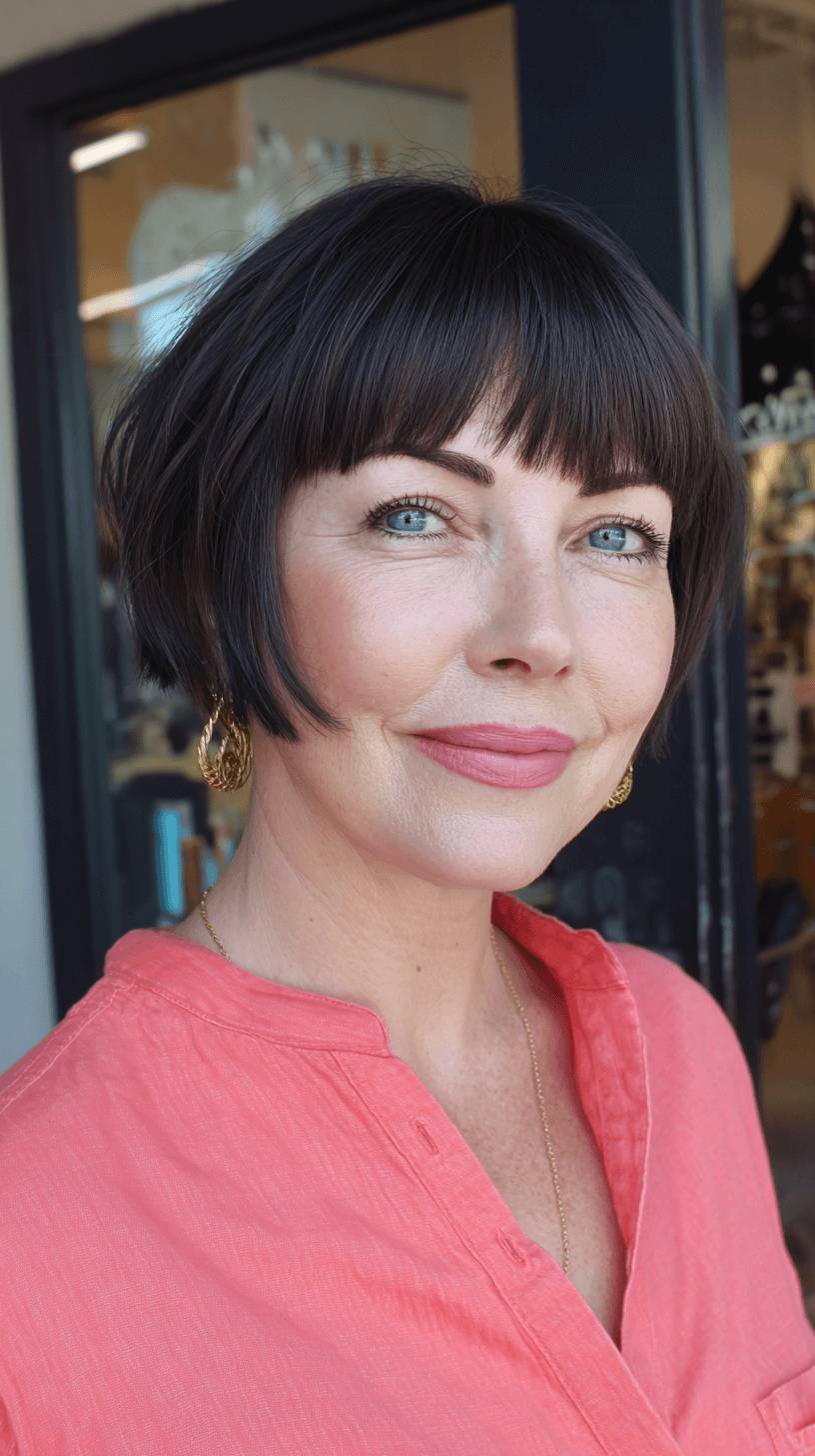 Stylish Textured Bob with Soft Bangs