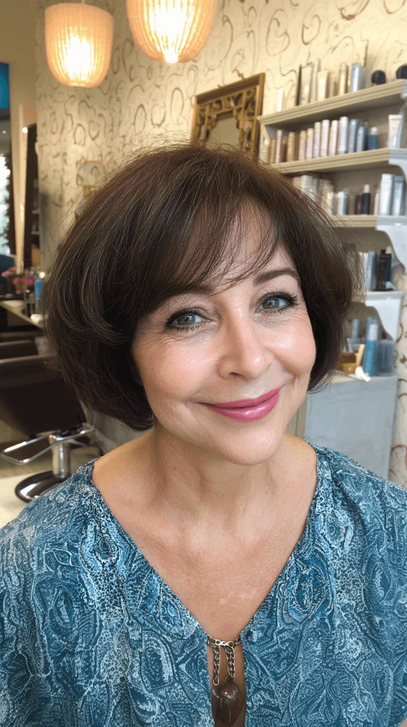 Charming Textured Short Bob with Bangs