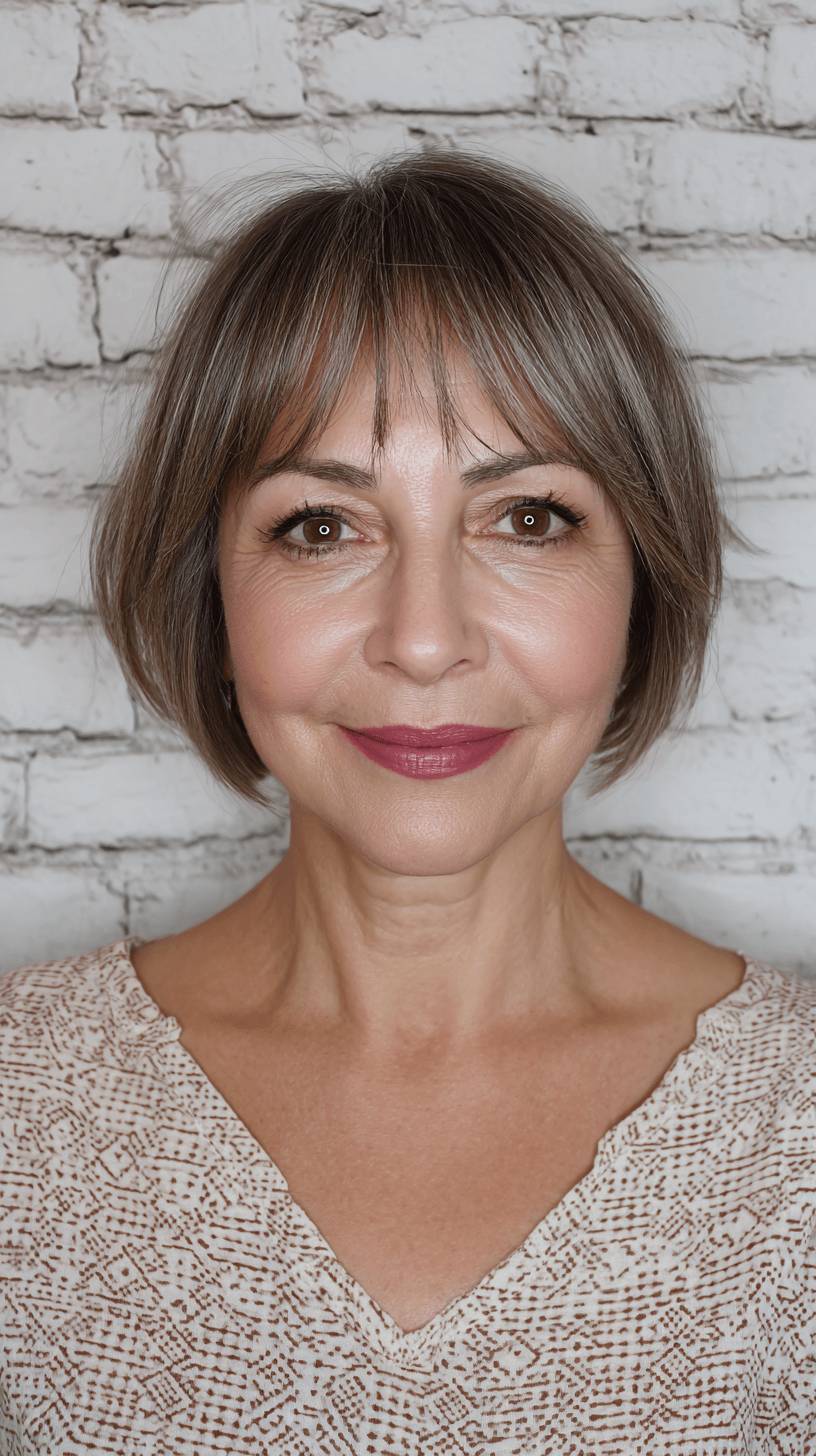Chic Soft Layered Bob with Subtle Highlights