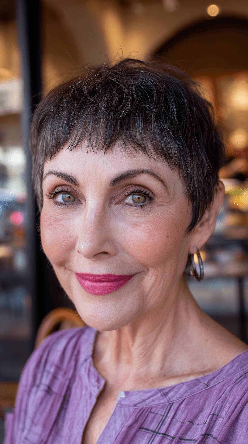 Chic Textured Crop with Soft Fringe