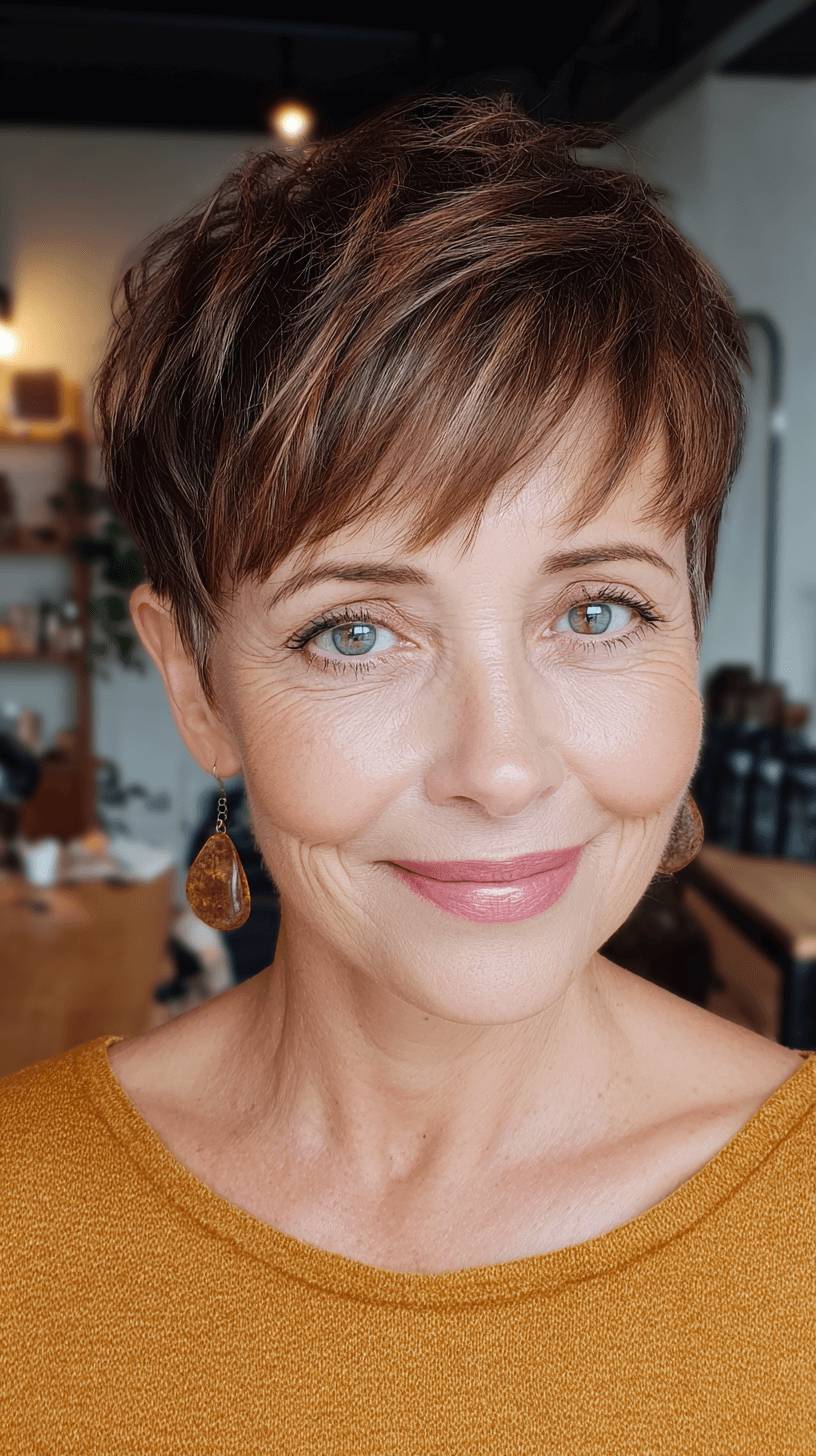 Chic Textured Short Crop with Subtle Layers