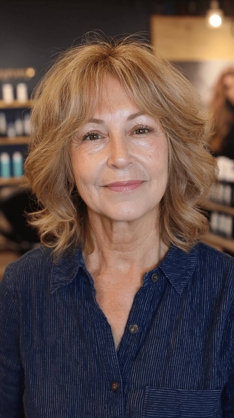 Chic Textured Shoulder-Length Cut with Soft Waves