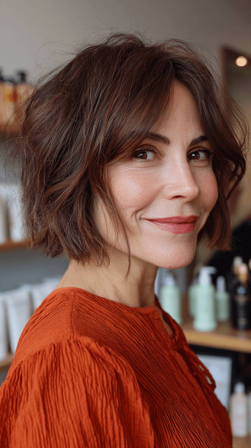 Textured Bob with Subtle Movement