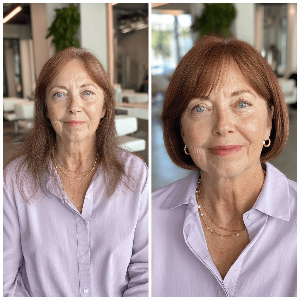 Chic Copper Bob with Subtle Layers