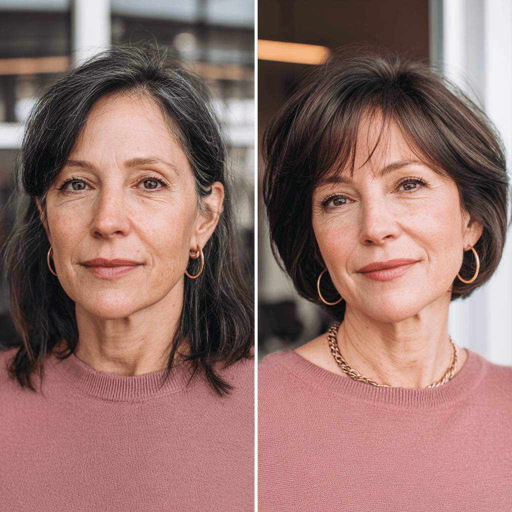 Chic Layered Bob with Face-Framing Layers